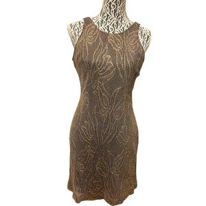Vintage Joseph Ribkoff Couture Gold Shimmer Dress
